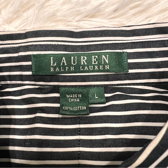 Lauren Ralph Lauren striped button down shirt size L - Picture 8 of 9